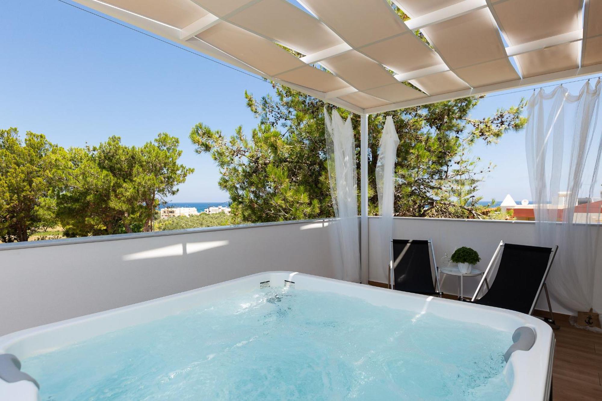 Nisos Villa, Pool & Heated Spawhirlpool, Walking To Beach, By Thinkvilla Сфакаки Экстерьер фото